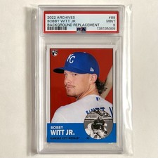 Bobby Witt Jr. Graded Rookie 2022 Topps Archives Background Replacement SP PSA 9