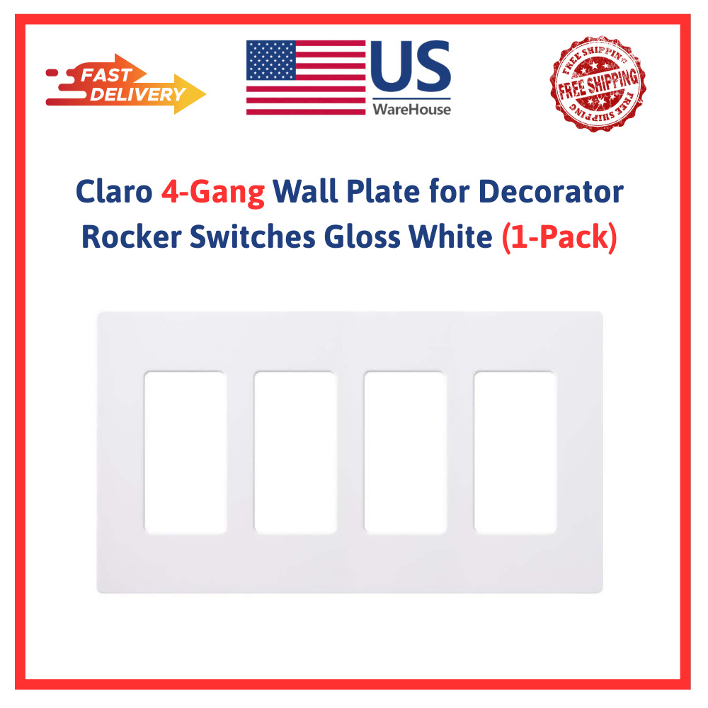 For Decorator Rocker Switches Gloss White (1-pack)