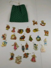 Suncatcher Christmas Tree Ornaments Vintage 24 Lot Faux Stained Glass