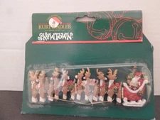 Kurt S. Adler SNOWTOWN Folding Santa and Reindeer--New/Sealed