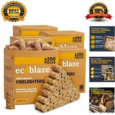 Portable 1000 Pack Firelighters | Fast Lighting & Long Burning for Grilling Joy 0.09 per lighter