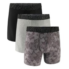 Under Armour Men's 3-Pack Standard Tech Boxer Brief, 6" Inseam Multicolor Small