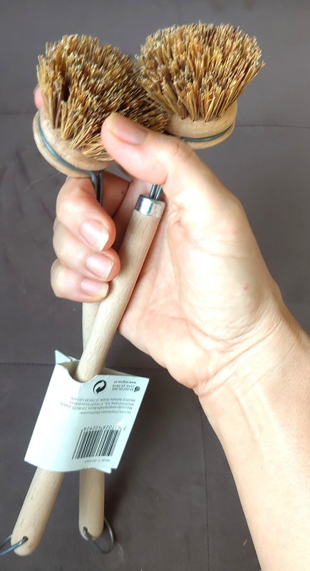 Vintage MIGROS Switzerland Pot & Pan Cleaning Brush w/ Natural Wood Handle