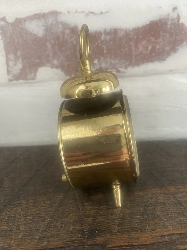 Vintage Small Brass Blessing Alarm Clock from West Germany- WORKS! - Image 3 of 4