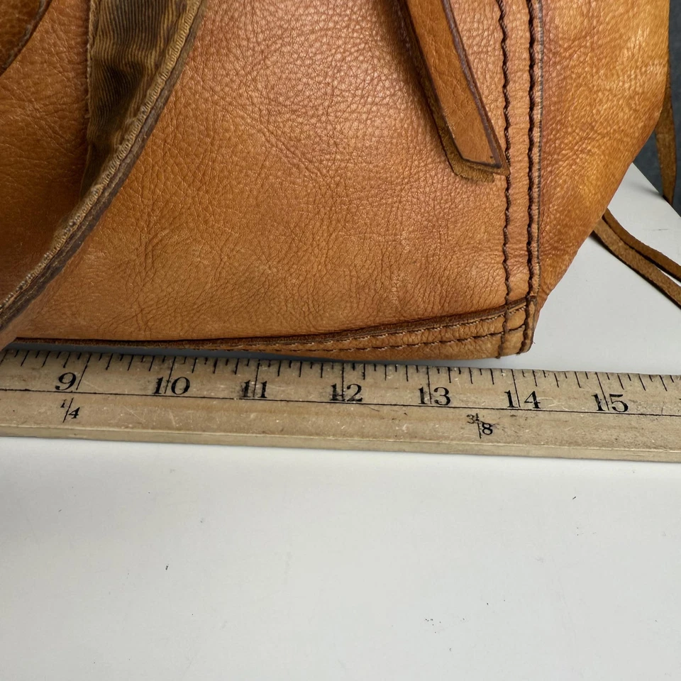 Bolso de Hombro Occidental Lucky Brand Para Mujer Cuero Mediano Marrón Borla Flecos Foto 3 de 4