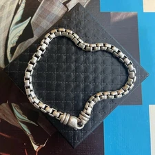 Authentic David Yurman - Sterling Silver Box Chain Bracelet -  5mm