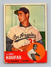 1963 Topps #210 Sandy Koufax LOW GRADE Vintage HOF Baseball Card