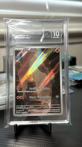 Scarlet & Violet Charmander Holo 168/165 SV 151 Series TAG10 Gem Mint Pokemon