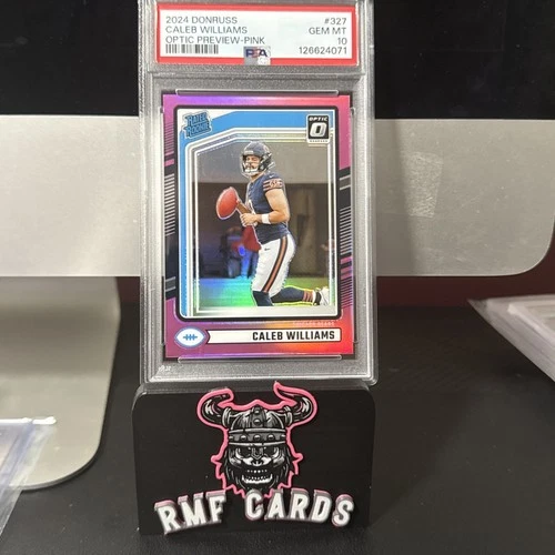 2024 Donruss Caleb Williams Optic Rated Rookie Preview Pink #327 Bears PSA 10