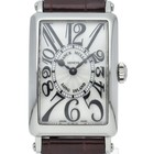 FRANCK MULLER Long Island Uhr 902QZ Edelstahl / Leder Damenuhr S...
