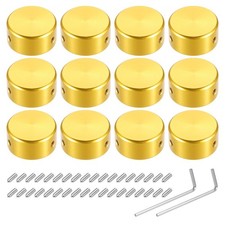 12 Pcs Footswitch Toppers Guitar Pedal Button Caps Metal Footswitch Top Cover...