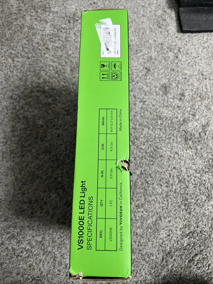 Vivosun vs1000E Luz de Crecimiento LED. Caja abierta nueva. Falta (cable de red Rj11). Foto 4 de 4