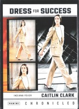 Caitlin Clark Basketball Card 2025 Panini Chronicled Dress For Success #67 Fever
