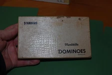 Puremco Dominoes - Vintage "Marblelike" Black & White Dominoes -