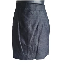 Marquis By Randall Cosco Black 100% Silk Skirt M