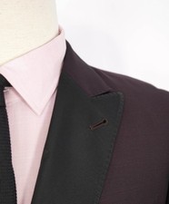  1,995 ARMANI COLLEZIONI - "M Line" 2-Btn Burgundy Dinner Jacket Blazer - 42R