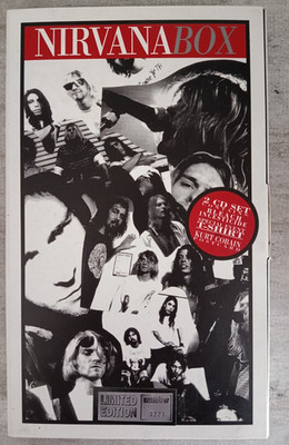 Nirvana Limited Edition Box Set, 2 CDs, T-Shirt, Cobain Postkarte  