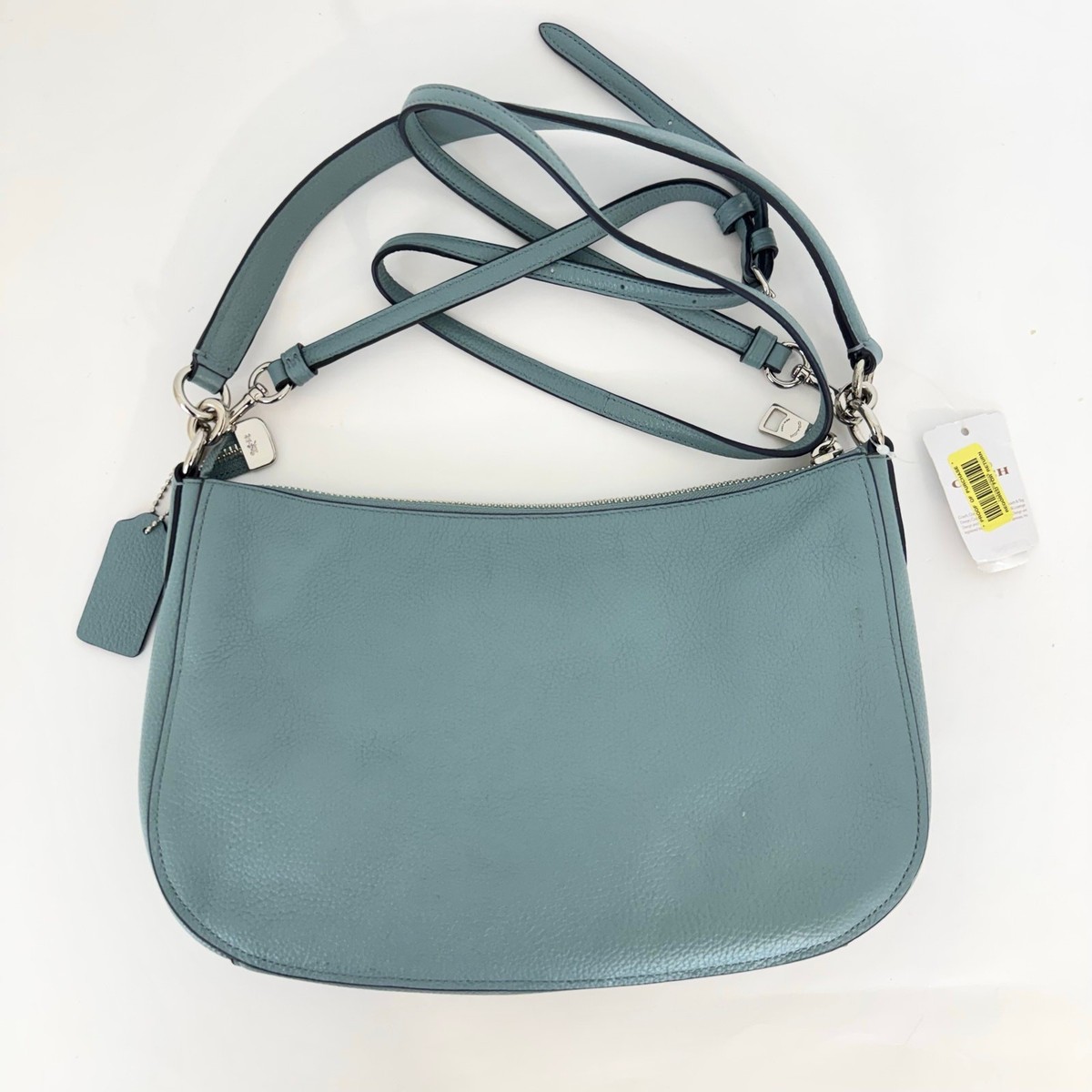 Coach Chelsea Crossbody Shoulder Bag Leather Marine Light Blue