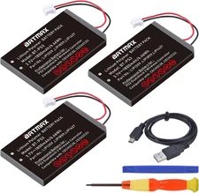 Batmax 3Pcs 1800Mah LIP1359 Battery Replacement for Sony PS3 Playstation 3 Sixax