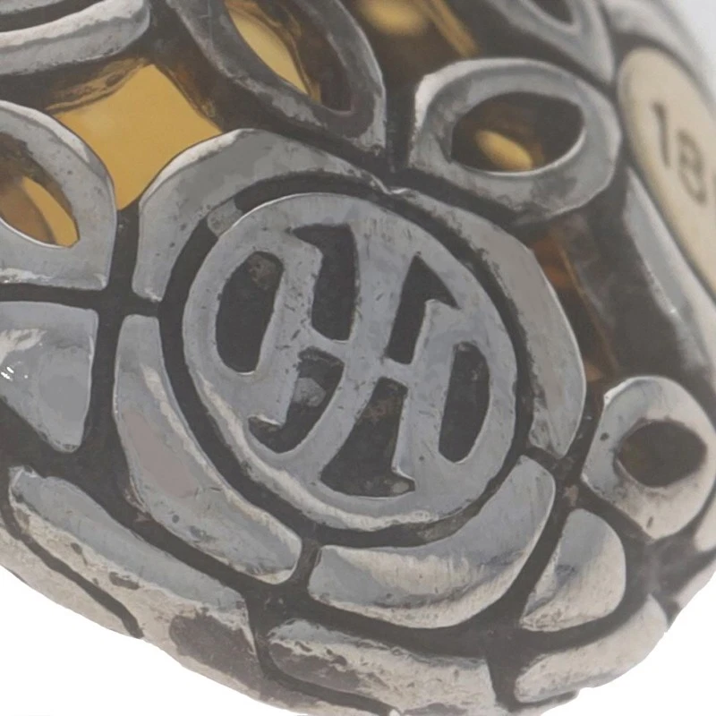 Pendientes colgantes John Hardy Batu Kawung halo citrino oro amarillo 925 de 18 k Foto 4 de 4