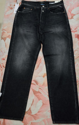 REPLAY M9Z1 Jeans | W31 L30 | Straight Fit | Used Look| Black Denim