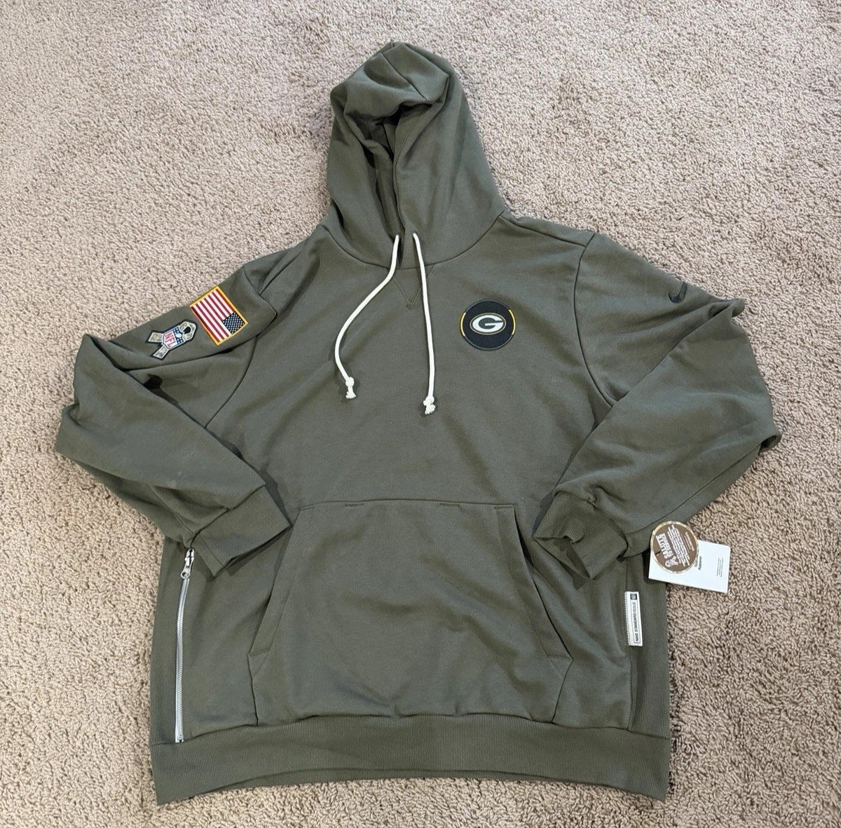 AUTHENTIC Nike Green Bay Packers Salute to Service Hoodie NFL 