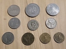 Lotto 10 Monete Vittorio Emanuele III Regno D'Italia 1-2 Lire 50-20-10-5 Cent