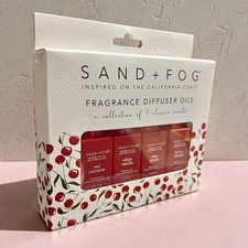 4 pk SAND + FOG Fragrance Diffuser Oils,Red Current,White Vanilla, Rose Petals