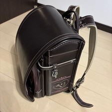 Japanese Randoseru Backpack School Bag 3859 Dark Brown Heart Key Motif