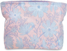 Aesthetic Floral Makeup Bag Cute Small Cosmetic Bags for Women Girls, Travel Toi