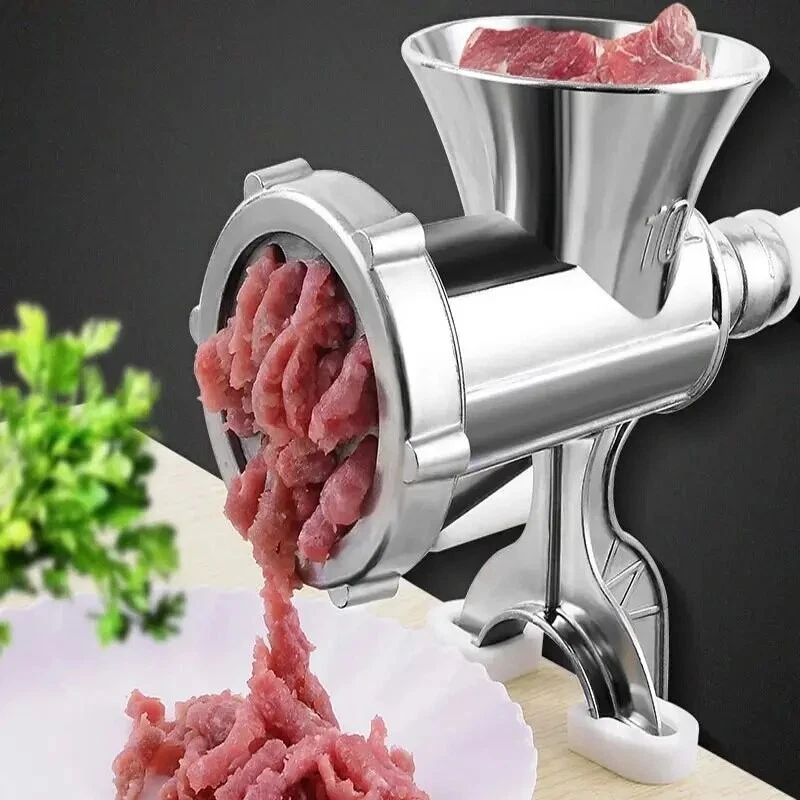 Manual Meat Grinder Hand Crank Stainless Steel Mincer Sausage Maker Kitchen Tool - Image 2 of 4