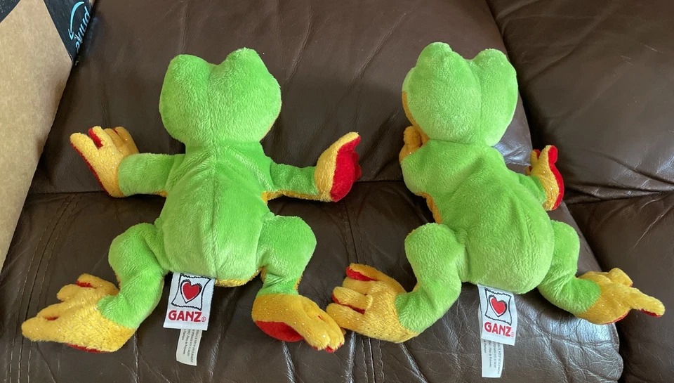 TWO Webkinz Tree Frog Lil'Kinz 7"Stuffed Animal Toy HS109 - Image 4 of 4