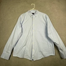 UNTUCKit Light Blue Oxford Button Down Shirt Relaxed Fit Men's X-Large