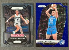 Courtney Williams Lot (2) 2024 Prizm Blue Velocity + Monopoly Prizm MN Lynx