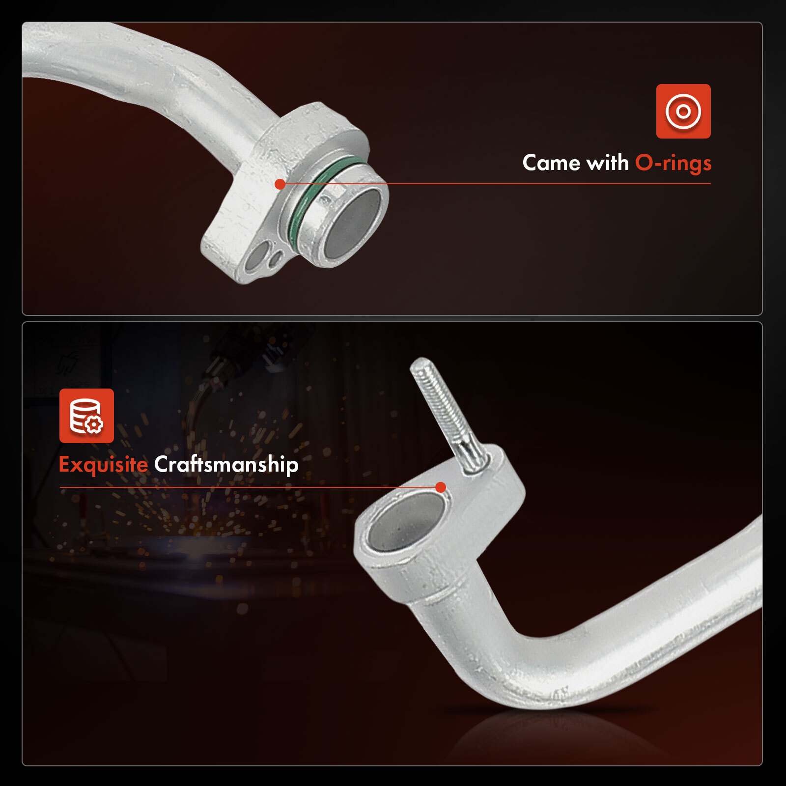 A/C Suction Line Hose Assembly for Volkswagen Jetta 2019 2020 2021 Golf L4 1.4L