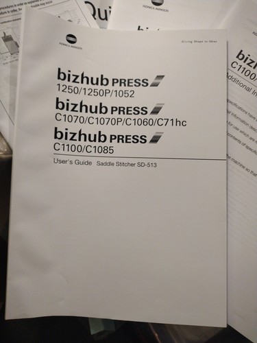 BIZHUB PRESS C1100/C1085 User Guide Manuals And Disc Windows /Macintosh Pack - Picture 5 of 12
