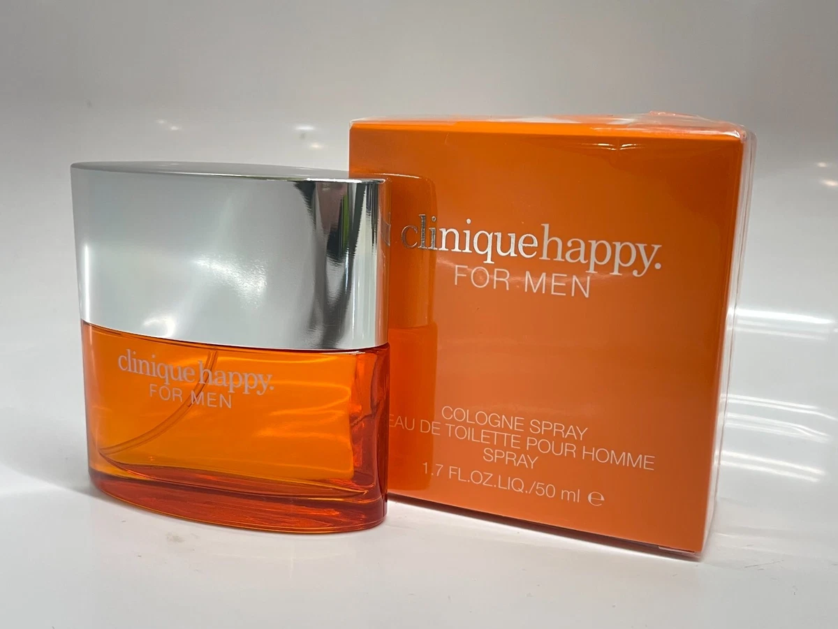 PARFUM MEN CLINIQUE HAPPY EAU DE TOILETTE POUR HOMME NATURAL SPRAY 50  ML/1.7 OZ | eBay