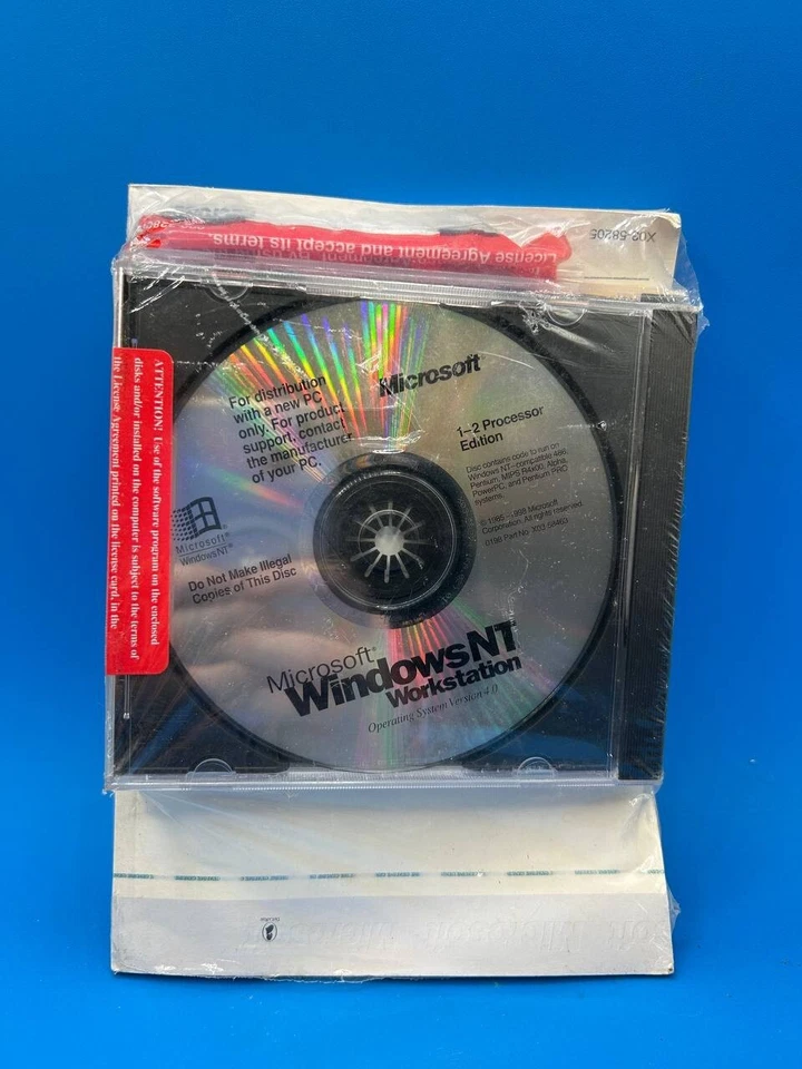 RARE Microsoft Windows NT Workstation 4.0 - Brand New SEALED CD Software LV16 - Image 2 of 4