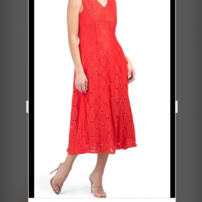 TAHARI Red Lace A-line Dress | eBay