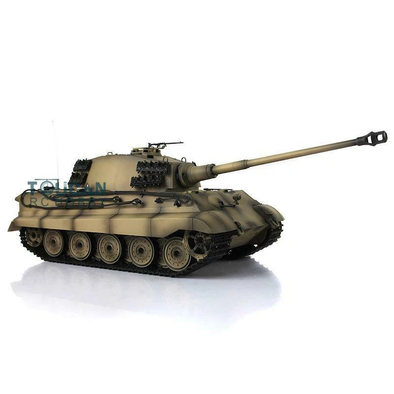 Henglong 1/16 7.0 Plastic King Tiger 3888A RTR IR BB RC Tank Tracks Smoke Sound - Image 2 of 4