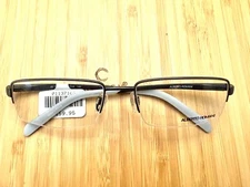 Alberto Romani Eyeglasses Frames AR 706 GM Gunmetal Gray Rectangular 56-18-140