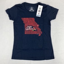 ST. LOUIS CARDINALS BLUE Women's SMALL T Shirt 100% Recycled Material USA MADE