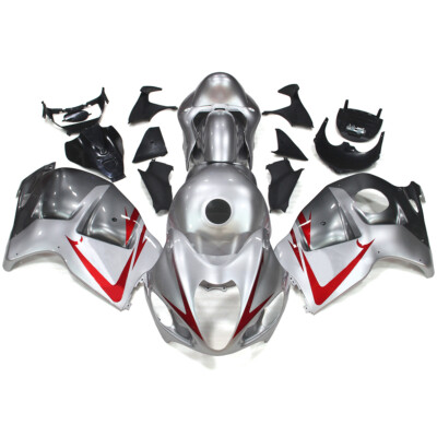 Plastic Body Kit For Suzuki GSXR1300 Hayabusa 1997 98-2007 Gen1 Silver Fairings