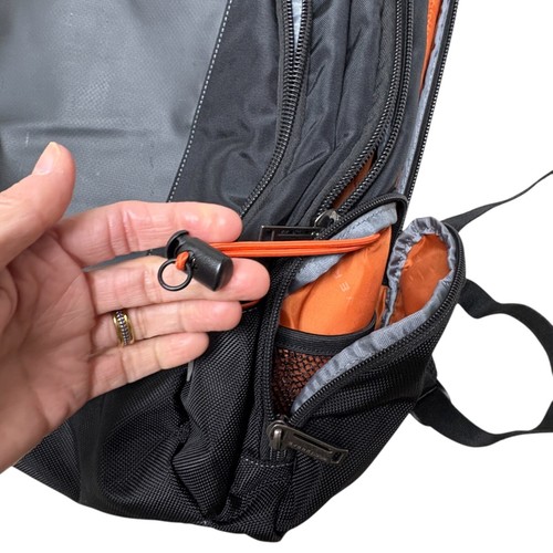 backpack daypack computer bag EVERKI black w/orange accent 17x13x8 2.9 lbs - Afbeelding 15 van 24