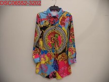 NWOT - Women's Multicolor Positioning Print Long-Sleeve Shirt Dress, Size L