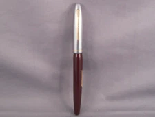 Eversharp Vintage Chrome Cap Smyphony Fountain Pen--burgundy-flex medium
