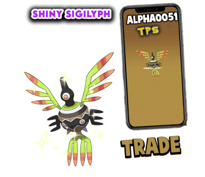Pokemon Shiny Sigilyph Registered Trade or 1M