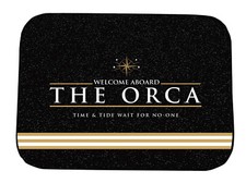 Personalizzato Barca Tappetino - Nero Welcome Barca, Stretto 44 x 32cm Sm102