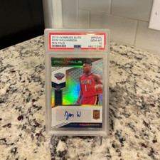 2019-20 Donruss Elite Zion Williamson Pen Pals Rookie Auto /75 PSA 10