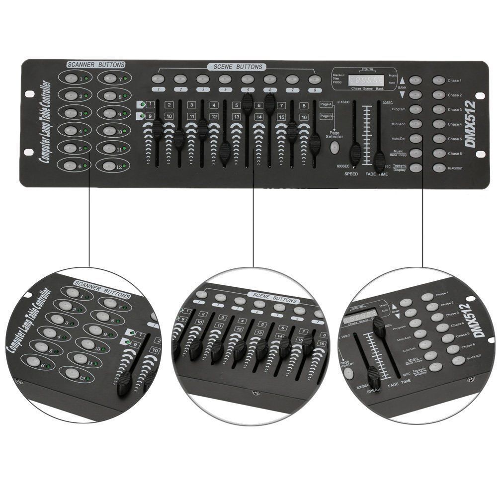 192 Channels DMX-512 Controller Operator Console Stage Party